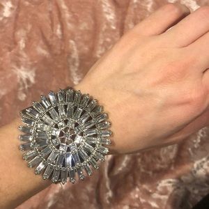 Vintage silver cuff with embellishment